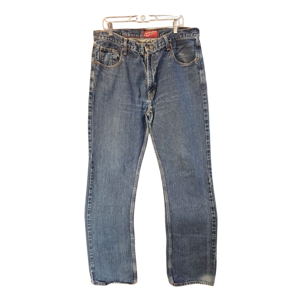 Men’s Arizona Jeans and Co. Straight Boot Cut Jeans Medium Wash - 38wx36